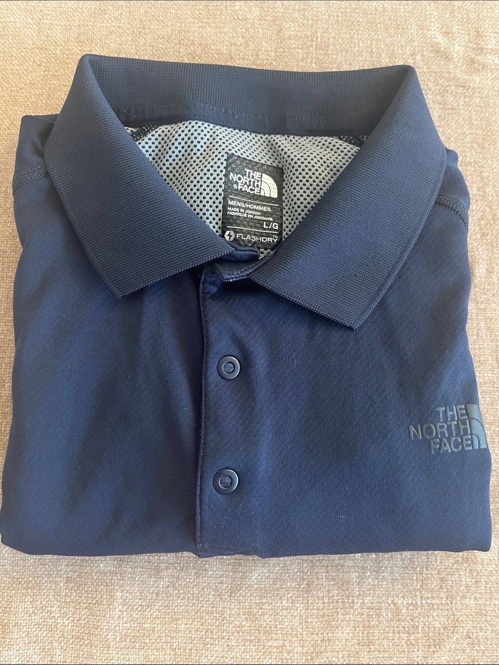 The North Face Navy Blue Performance Polo size L flashdry